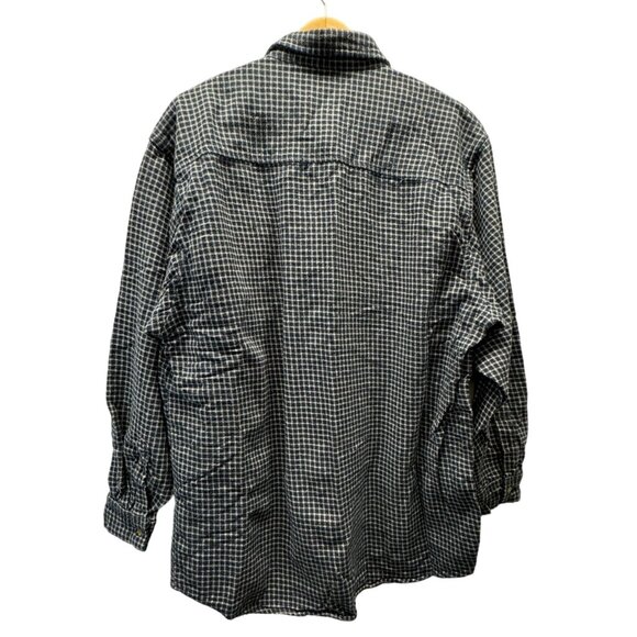Moose Creek Shirt Mens XL Blue White Check Button Up Long Sleeve Heavy Flannel - Picture 2 of 6